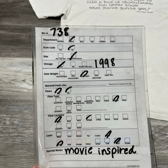 Vintage 1998 Bubba Gump Shrimp Co Chicago White Men L Forrest Gump Movie Tee - Picture 8 of 10